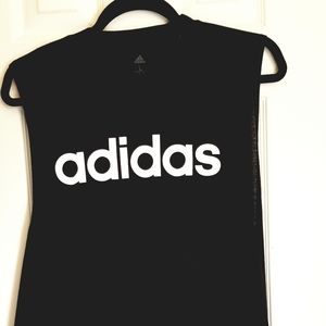 Adidas Muscle Tank Top. Worn 1 time black white
